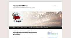 Desktop Screenshot of hornedtoadmusic.com